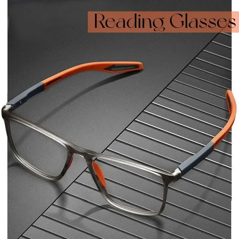 Gafas de lectura ultraligeras para hombre y mujer, lentes de lectura con luz azul, TR90, deportivas, para presbicia, lentes ópticas de visión