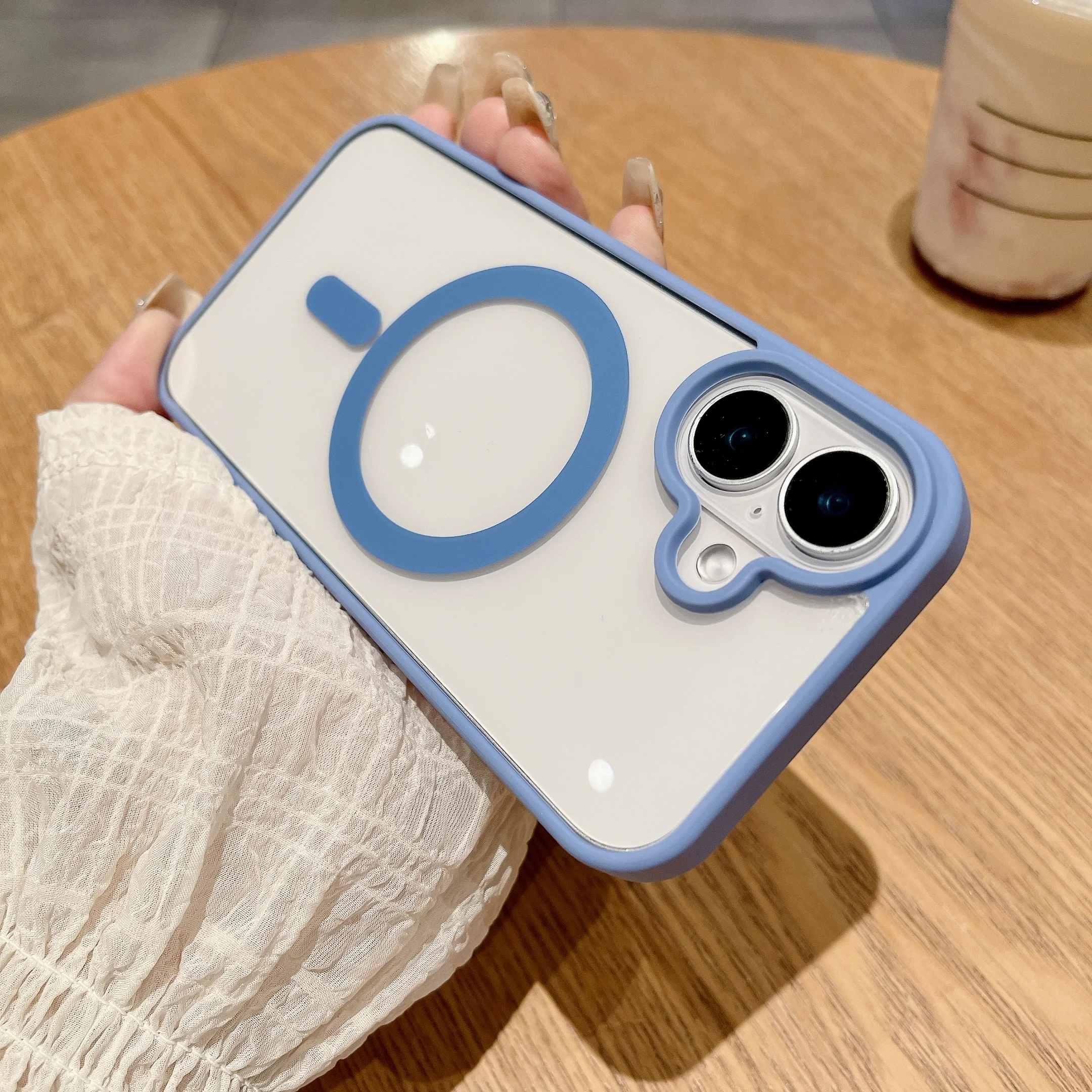 حافظة شحن لاسلكية فاخرة مضادة للصدمات Magsafe لهاتف 16 iPhone 15 14 Plus 13 12 Mini 11 Pro X XR XS Max غطاء ممتص للصدمات مغناطيسي شفاف #5