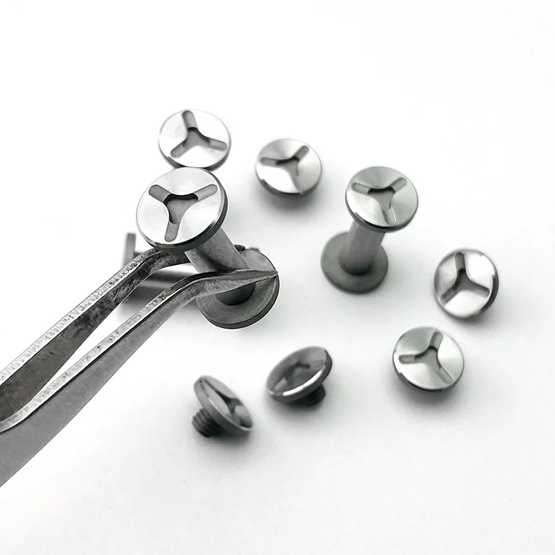 10 Sets/lot Stainless Steel Suit for 5MM Hole Diameter Knife Handle M4 Lock Screw Spindle Rivet Bolt Nail Fastener DIY Make Part