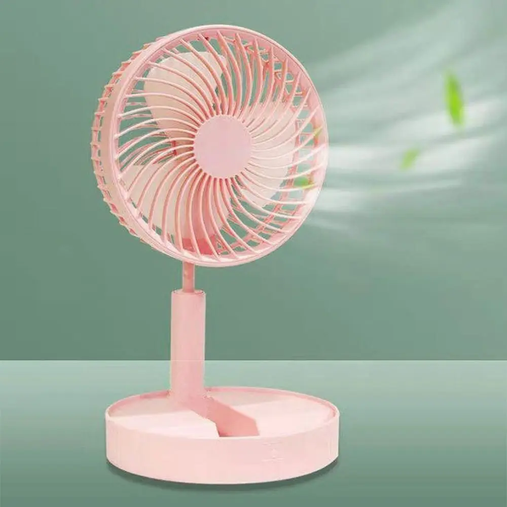 

24H Long Battery Life Telescopic Electric Fan 1m Rotatable Foldable Floor Fan Low Noise USB Rechargeable Desktop Electric Fan