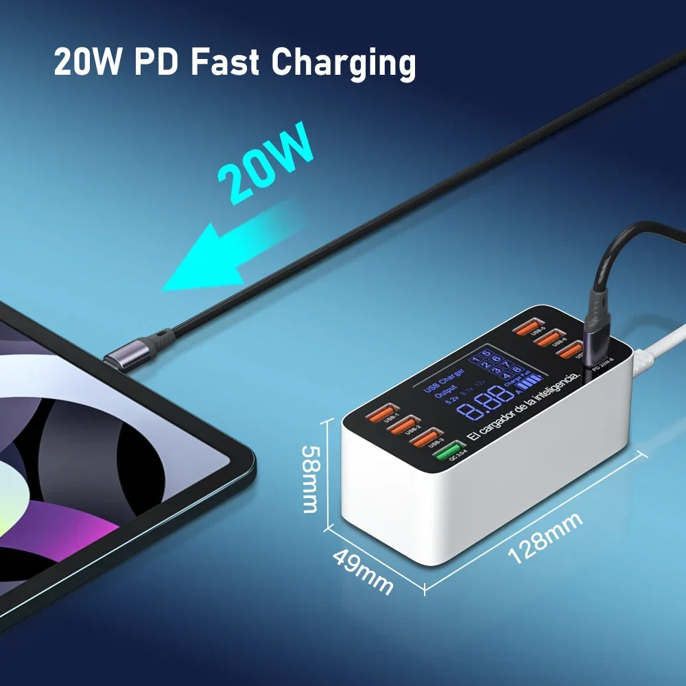 60W Quick Charge QC 3.0 4.0 adattatore per caricabatterie USB C caricabatterie per telefono Tablet caricabatterie rapido per iPhone 12 Pro xiaomi huawei samsung