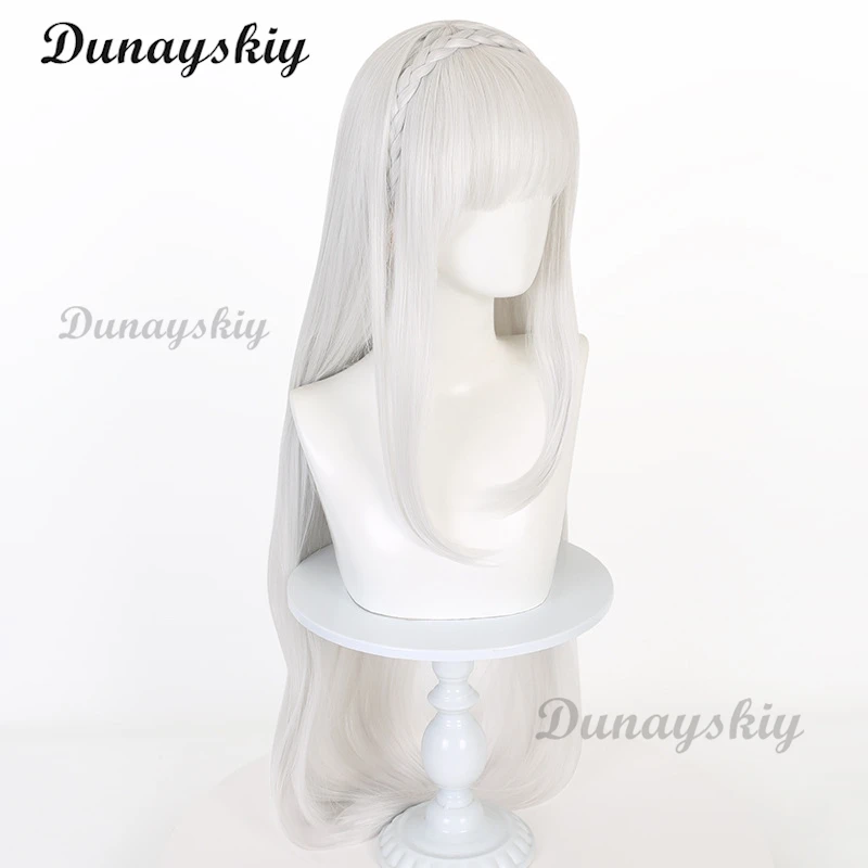 إعادة: صفر إميليا تأثيري مجموعة كاملة أنيمي دقيقة فستان أبيض قفازات قلادة المرأة تحجيم مخصص هالوين/لعب الأدوار/المناسبة