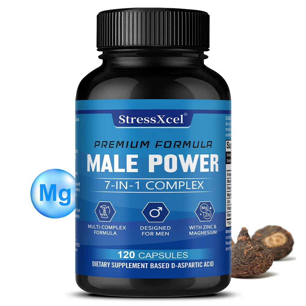 

Male Power Supplement, Maca Root & Fenugreek, Energy Stamina Muscle Builder, Reproductive Health Support, 60 Capsules Vegan​