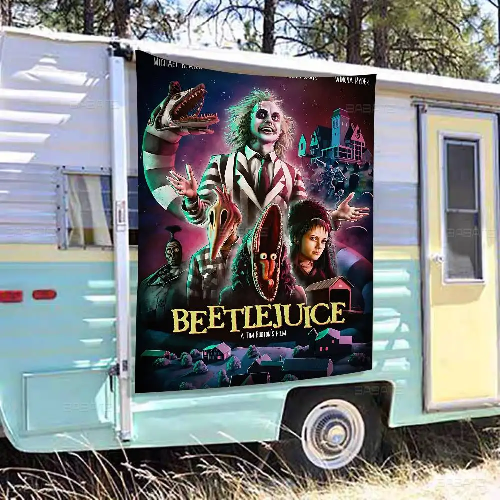 Horror B-Beetle Movies J-Juices Large Size Flags Printing Patterns Interesting Birthday Party Decorations Banner
