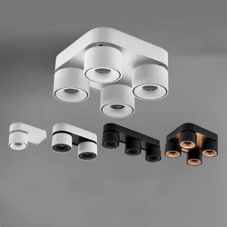 360° rotating open-mounted spotlights Four minimalist folding head shaking head Bedroom living room no main light downlight