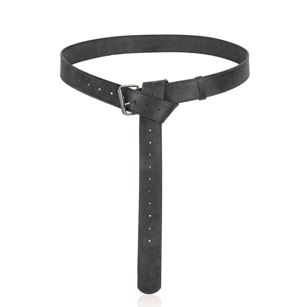 Set sabuk kulit imitasi inspirasi Renaissance elegan dengan tas pinggang botol obat untuk kostum Halloween festival abad pertengahan