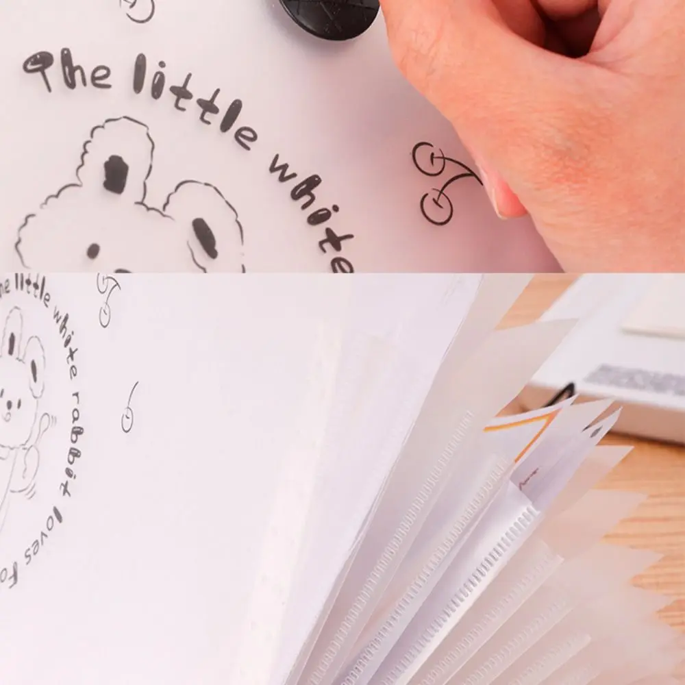 Cartoon Waterproof A4 File Folder Large Capacity 8 Pockets Test Paper Storage Folder PP File Organizer Student