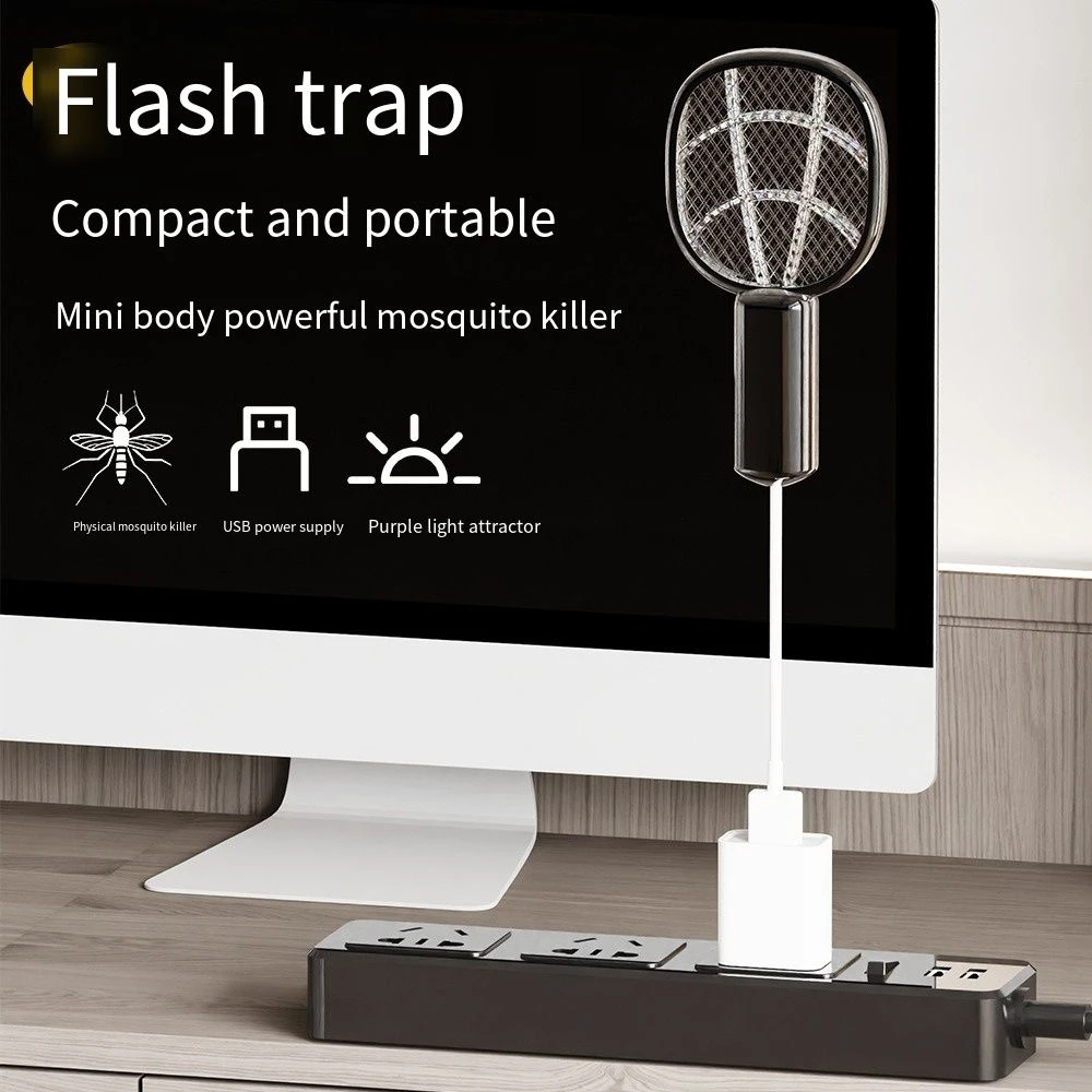 Duurzame USB Mug Swatter Trap Elektrische Schok UV Licht Insect Racket Mini Draagbare Fly Bug Zapper Camping