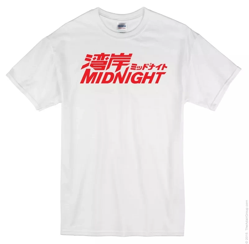 Wangan Midnight Race Printed T-shirt Short Sleeve 100% Cotton Suitable for Both Men and Women