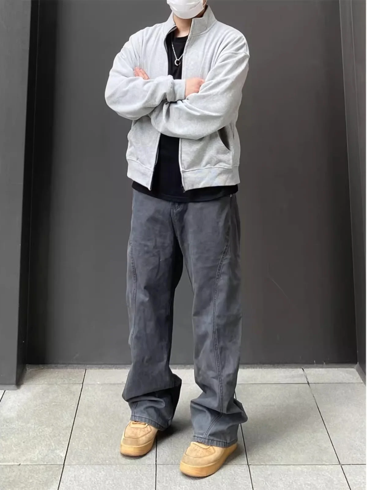 

Мужские винтажные рабочие брюки Waed: свободные, прямые, повседневные, длинные, в уличном стиле, комфортные, молодежные, модные