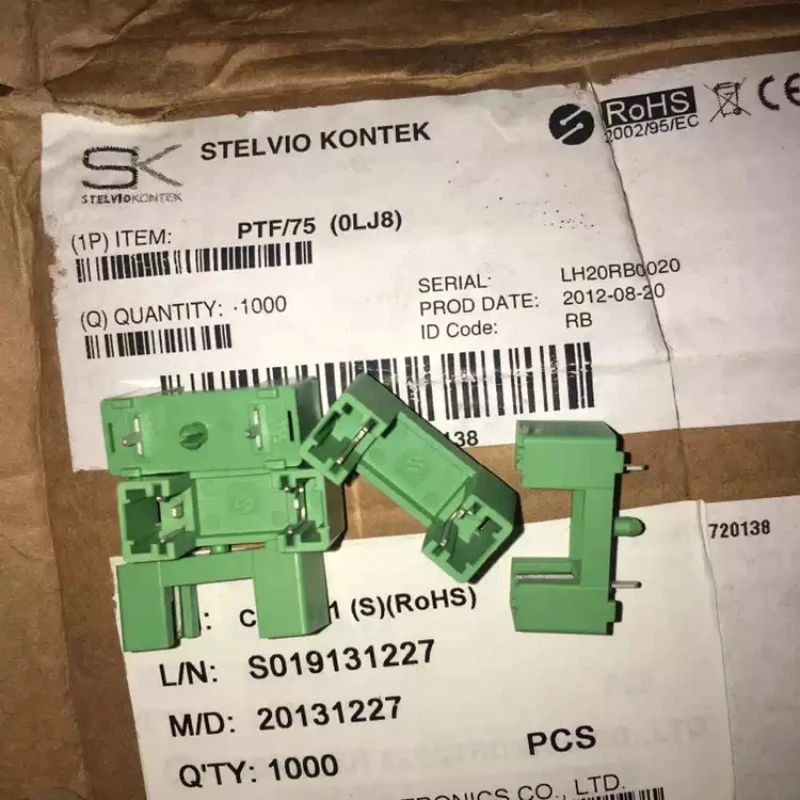 Italian STELVIO KONTEK fuse holder PTF/75 5*20MM fuse installation, terminal spacing 15MM
