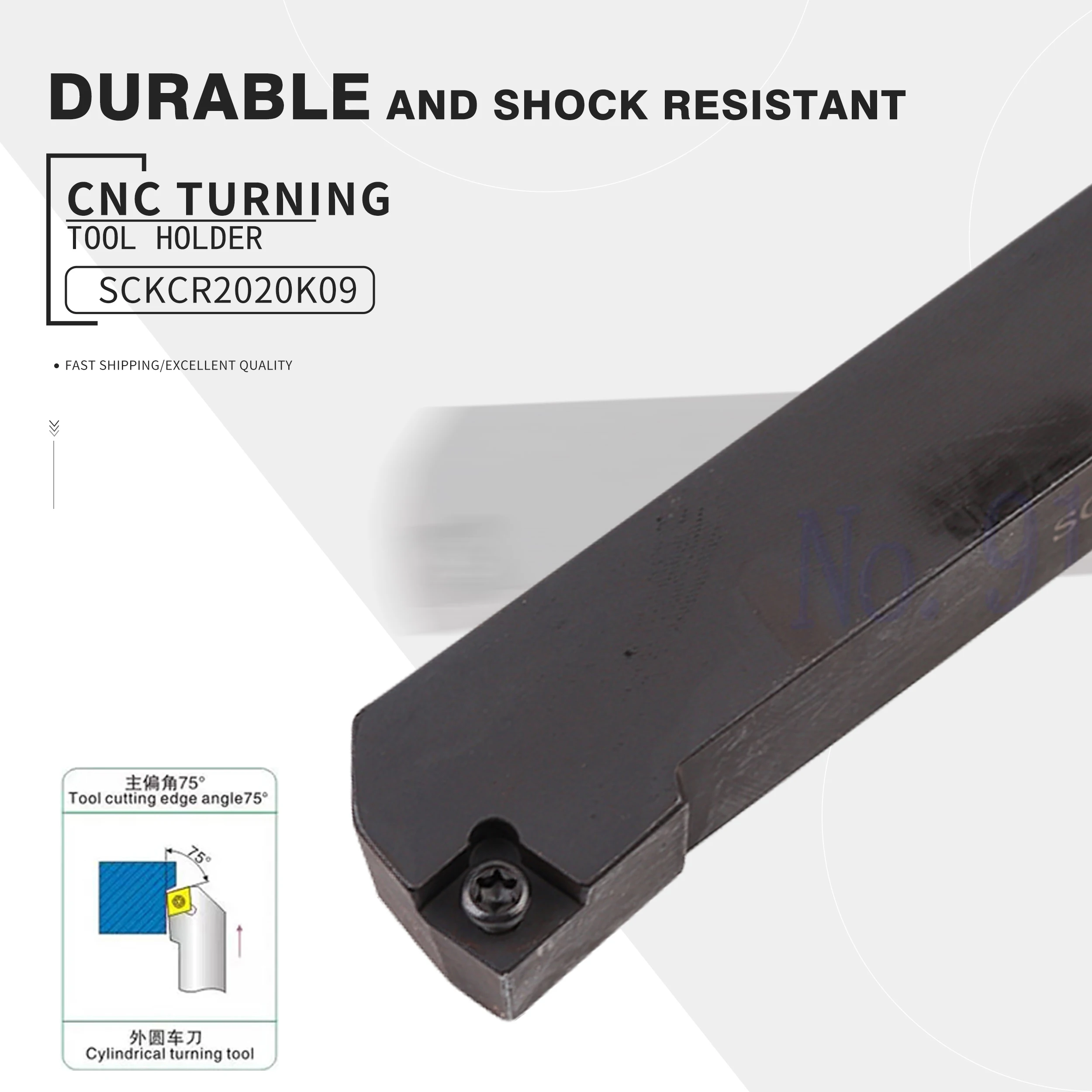 

SCKCR1212H09 SCKCR1616H09 75 Degrees External Turning Tools Holder SCKCR2020K12 SCKCR2525M09 SCKCR2525M12 CNC Lathe tools Arbor