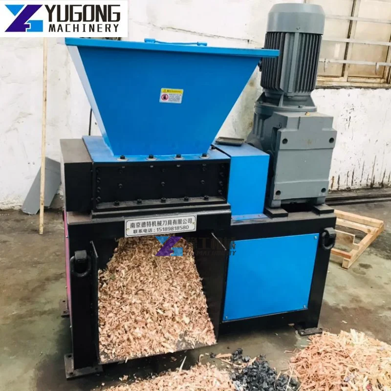 Automatic Plastic Shredder Machines Industrial Heavy Duty Single Shaft Steel Shredder Wood Crusher