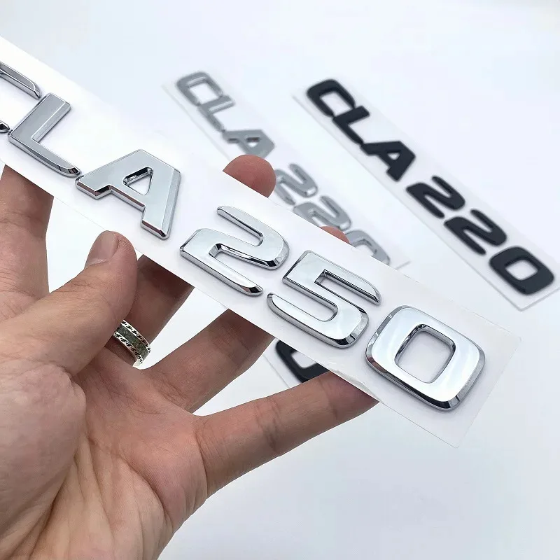 

3D ABS Letters Car Fender Trunk Emblem Badge Sticker For Class C118 W117 CLA180 CLA200 CLA220 CLA250 CLA260 4MATIC Accessories