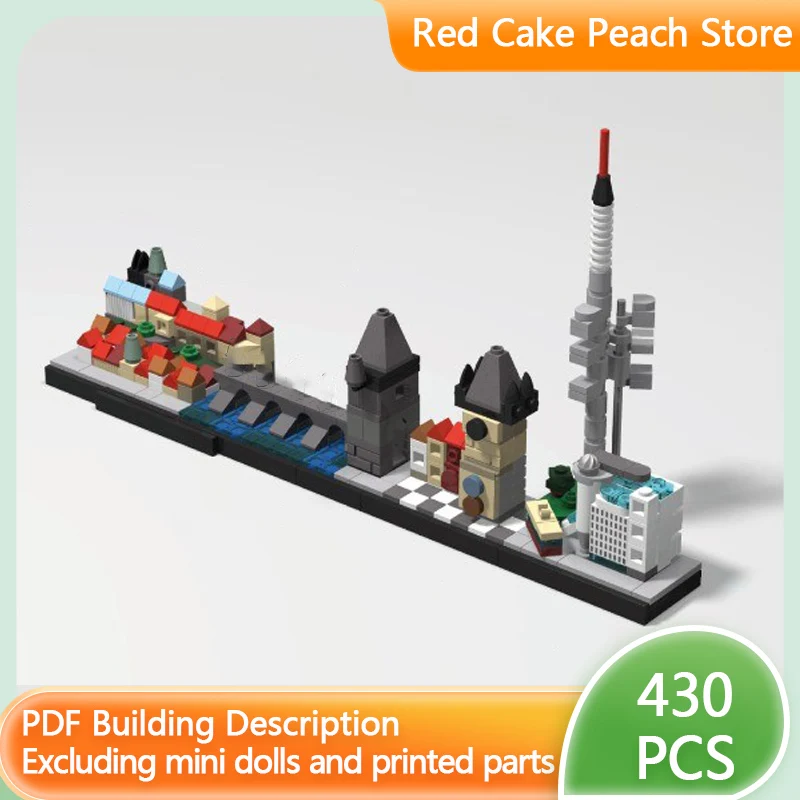 

Конструктор MOC «Прага: вид на город», модульная архитектурная модель, развивающая игрушка для детей, подарок на праздник