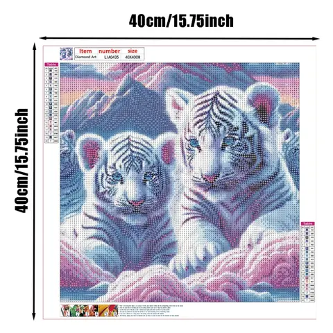 10 best sales Diamantmålning med vit tiger - №10
