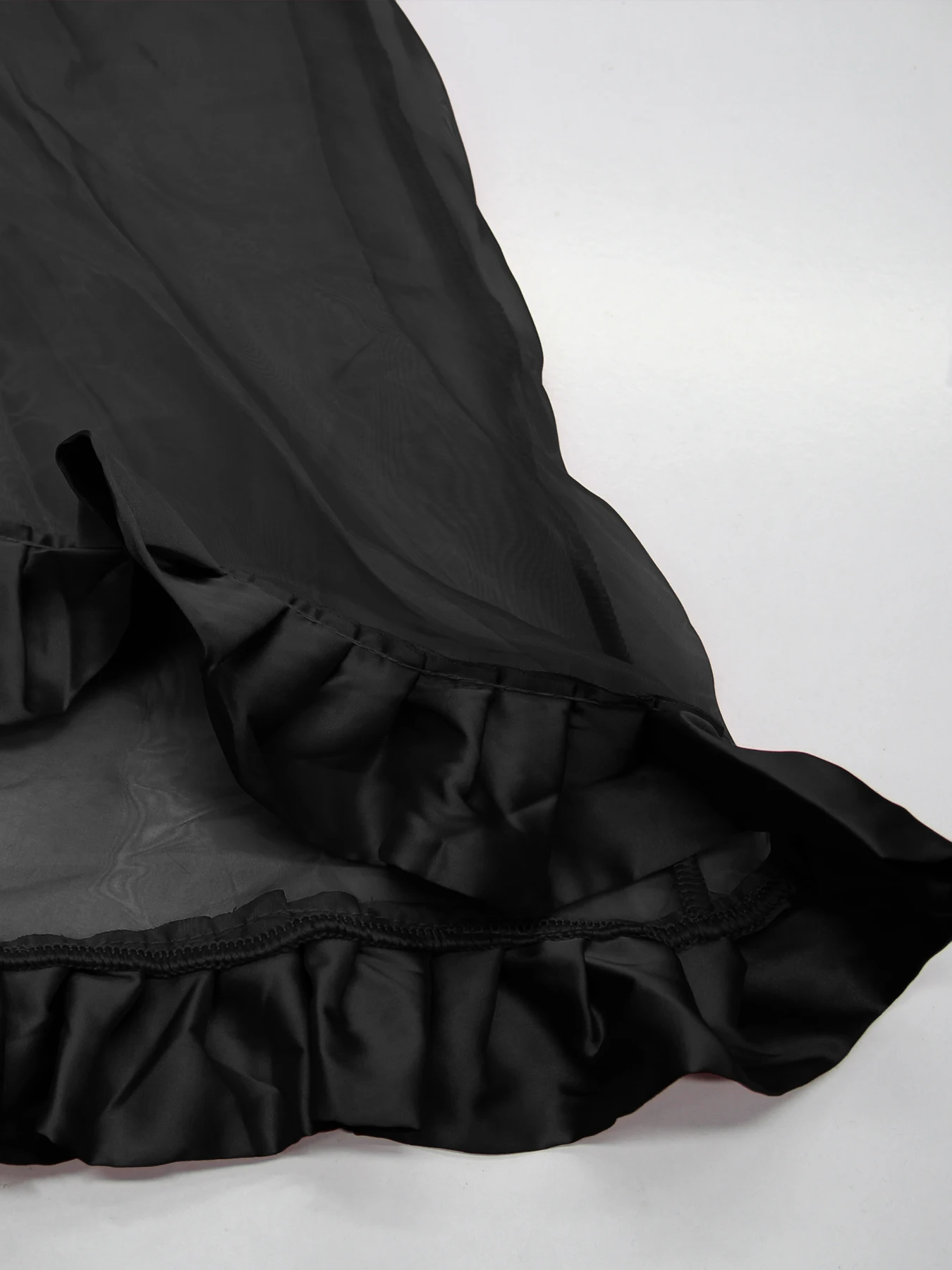 Ruffle Hem High-Low Tube Sleeveless Floor Length Bandage Dress For Evening Party