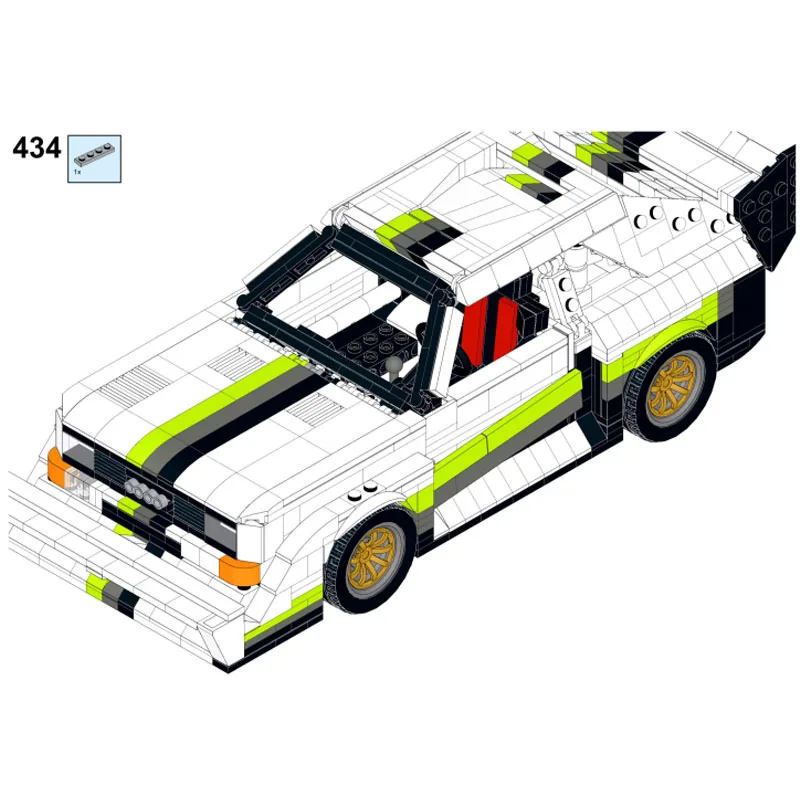

MOC-62669 New Sports S1E2 Racing Car Building Block Model 1344Parts MOC Creative Boy Children's Birthday Building Block Toy Gift
