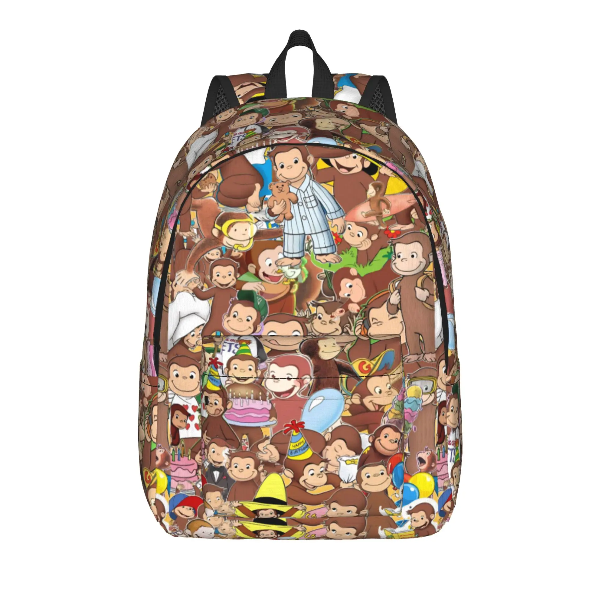 Halloween Curious George Themed Backpack Outdoor Style Backpacks Women High Quality Large School Bags Streetwear Rucksack