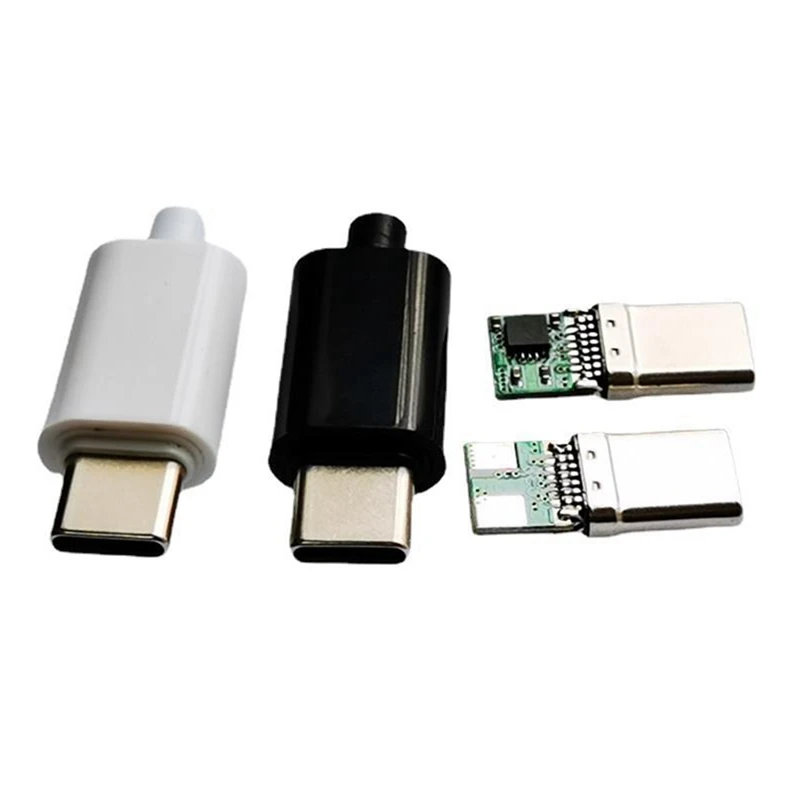 Placa chamariz 12v pd/qc, módulo de carga rápida com concha pd 2 3.0 dc gatilho usb tipo-c macho conector de carga qc4 com 10 peças