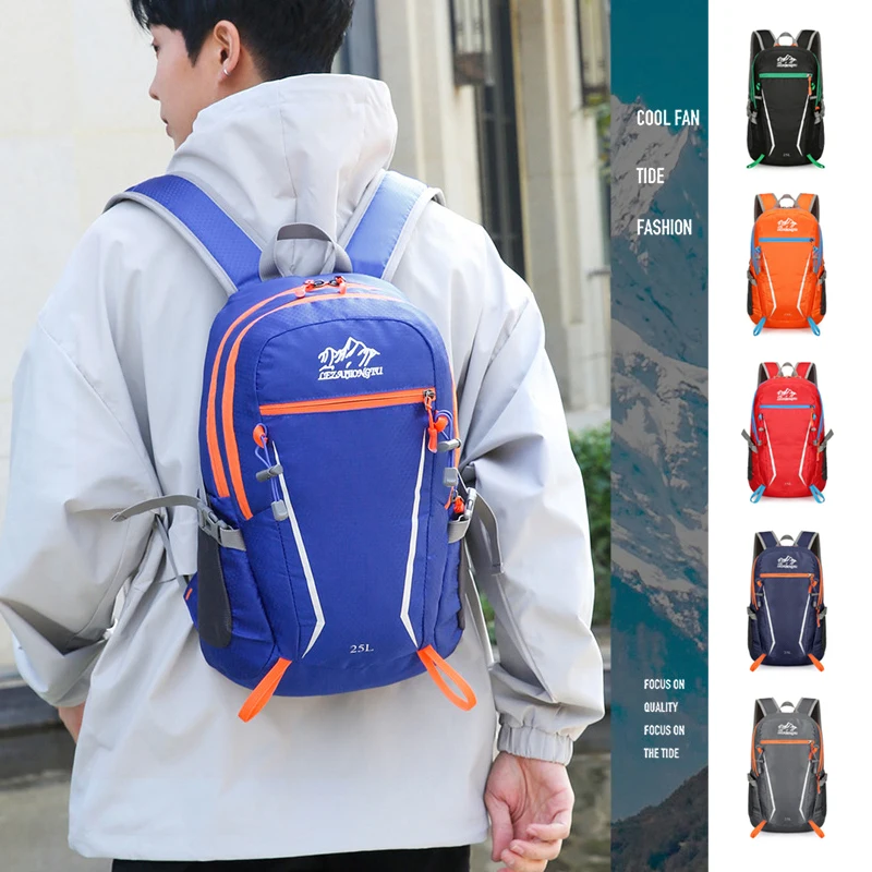 

25L Mountaineering Backpack, Lightweight Wear-Resistant, Rainproof, Large Capacity, Outdoor Travel, Leisure Sports Backpack,B423
