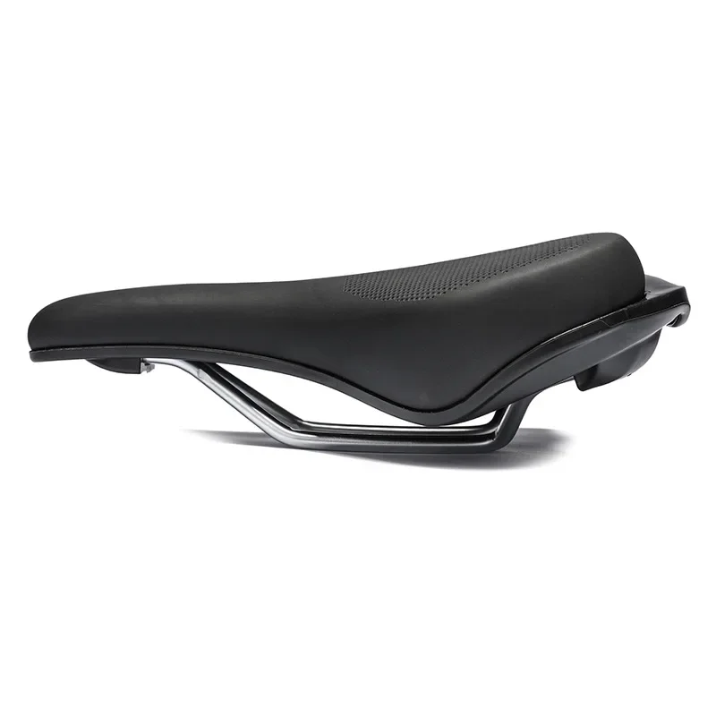 Bike Saddle Breathable Big Butt Cushion Leather Surface Seat Mountain Bicycle Shock Absorbing Hollow Cushion