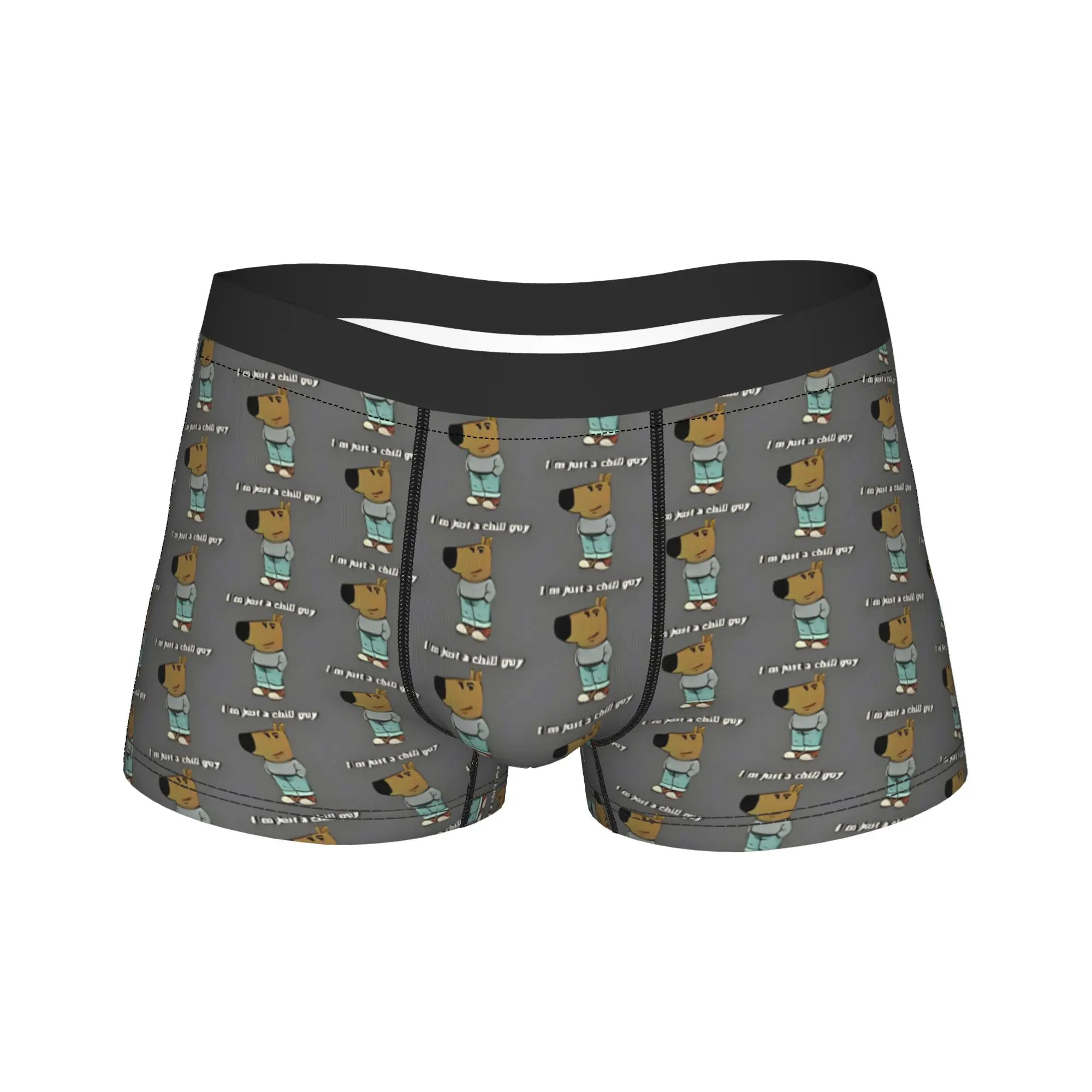 

Мужские трусы-боксеры I'm Just A Chill Guy Meme, шорты, мягкое нижнее белье, забавные трусы с надписью Homme, новинка, трусы больших размеров