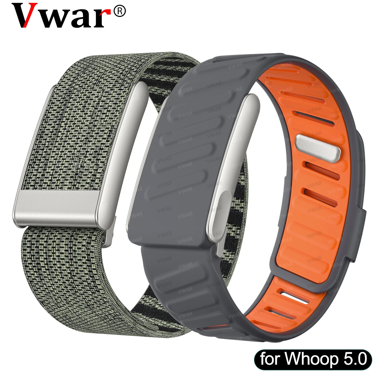

Силиконовый ремешок VWAR SportFlex для Whoop 5,0/MG SuperKnit, нейлоновый ремешок для Whoop One Peak Life, водонепроницаемый и защищенный от пота браслет