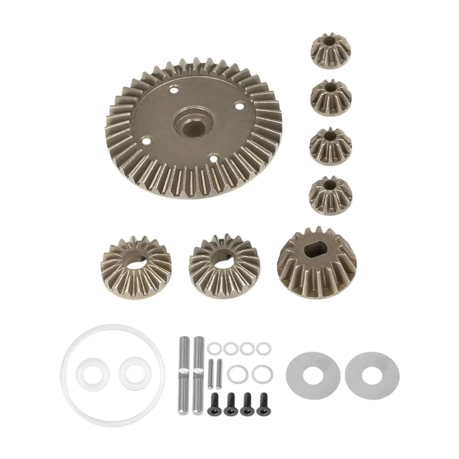 1/10 Spare Parts Accessory Differential Gear Set Differential Driven Steel Gear for MB-01 TT-02R BT-01 XM-01 RC High Speed Car