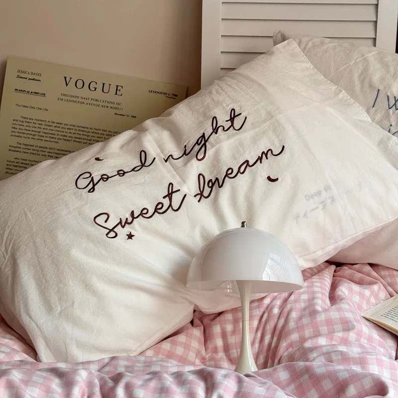 

CuteLife White Cotton Embroidery Bow Tie Throw Pillow Cover Soft Home Textile Cushion Cover Bed Sofa Decorative Long Pillowcase