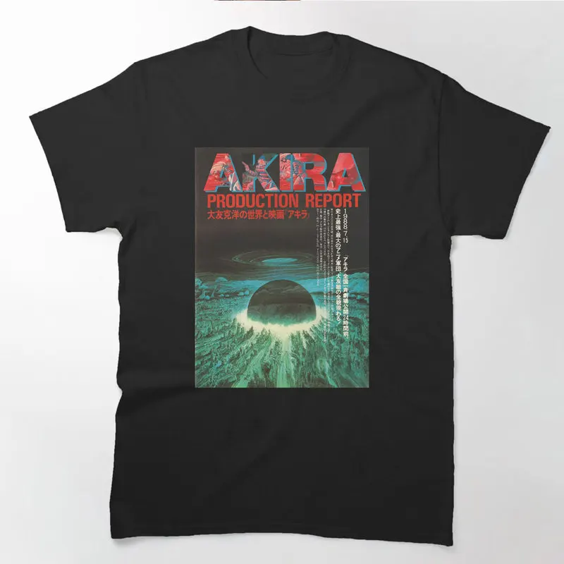 Akira Cyberpunk City Explosion Anime Gift T‑Shirt 0807 Retro Sci‑Fi Manga Graphic Tee Shotaro Kaneda Neo‑Tokyo Unisex Streetwear