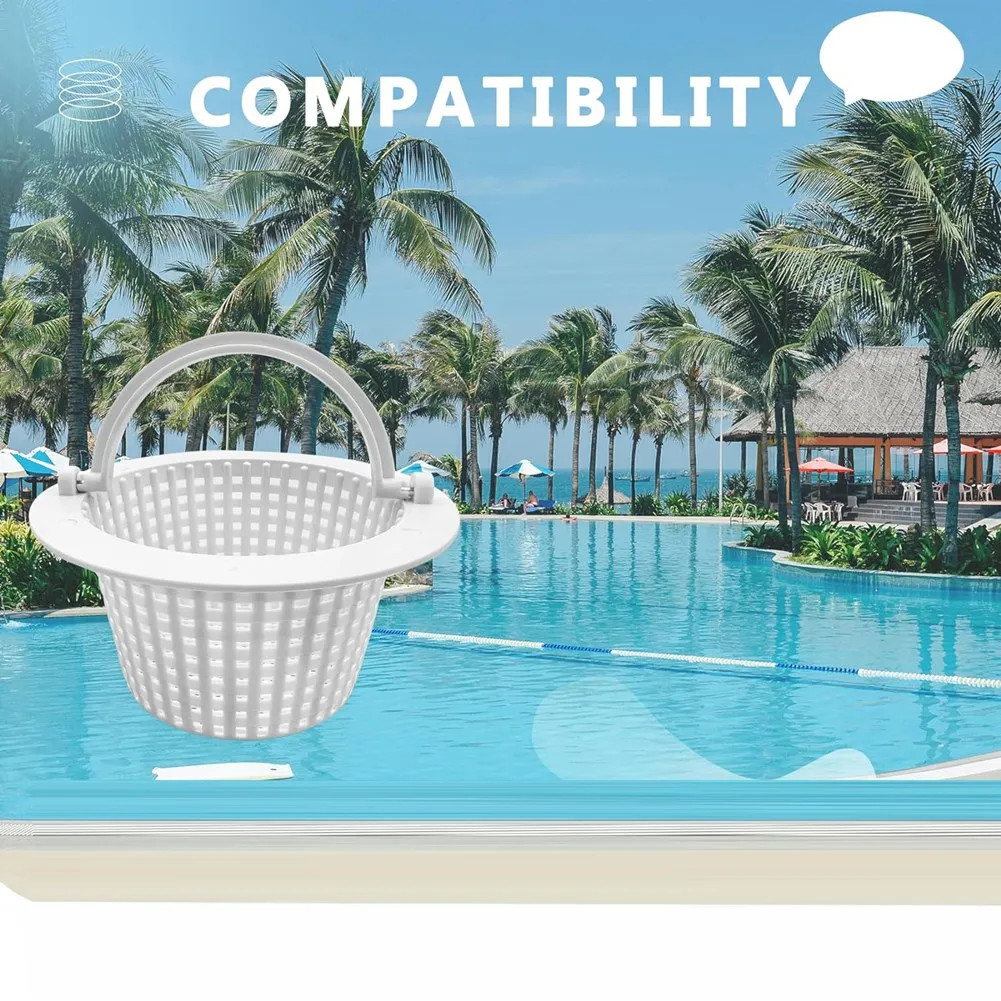 Hot Swimming Pool Skimmer Replacement Basket With Handle, 3Pack - Above Ground Pool Thru-Wall Skimmer Baskets image 2