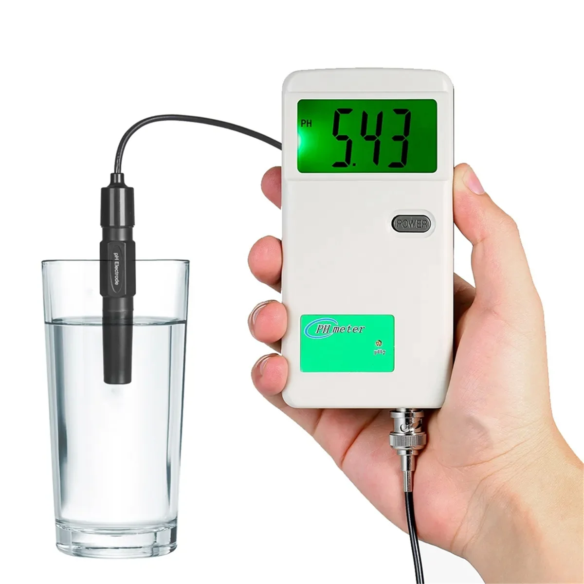 ABBH-Digital PH Meter High Precision PH Tester Backlight Display Water Quality Tester for Laboratory Drinking