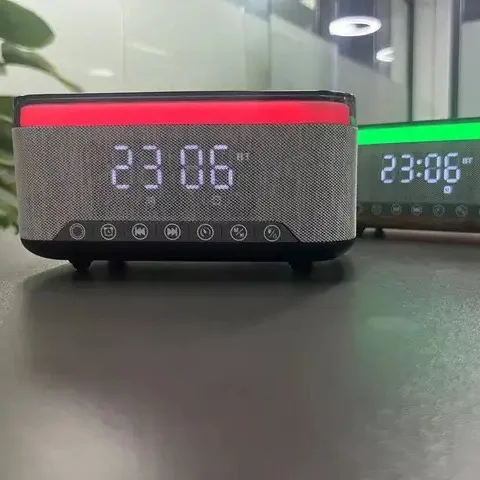 LED display clock alarm clock 15w wireless charging audio white noise high power bluetooth small speaker