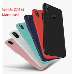For Xiaomi Mi A2 Case Xiaomi Mi 6X Clear TPU and Matte Soft Case For Xiaomi Mi A2 Mi 6X Back Cover Protect Skin Silicon case