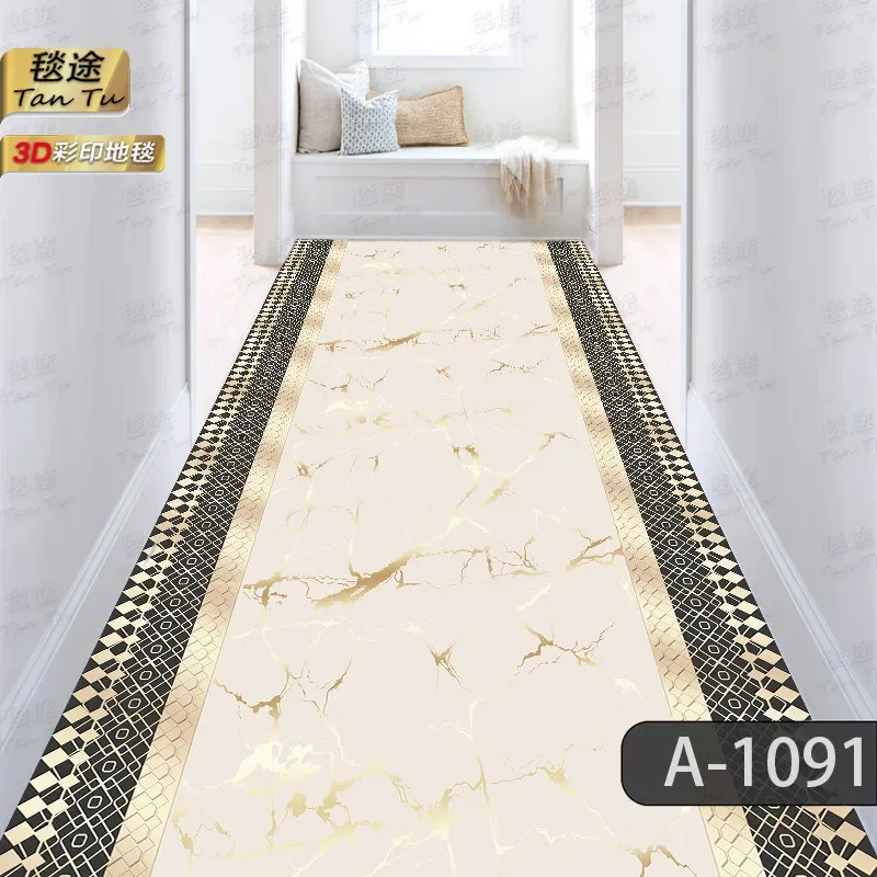 Modern Luxury Hallway Long Rugs Stair Mat Hotel Floor Mats Geometric Carpet for Living Room Kitchen Corridor Mat Tapis Alfombra