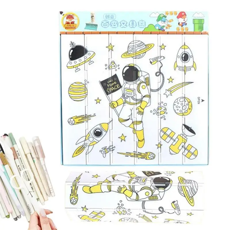 

Pencil Case Organizer Roll Up Pencil Container Student Stationery Box Creative Pencil Organizer Case Pencil Pouch Aesthetic For