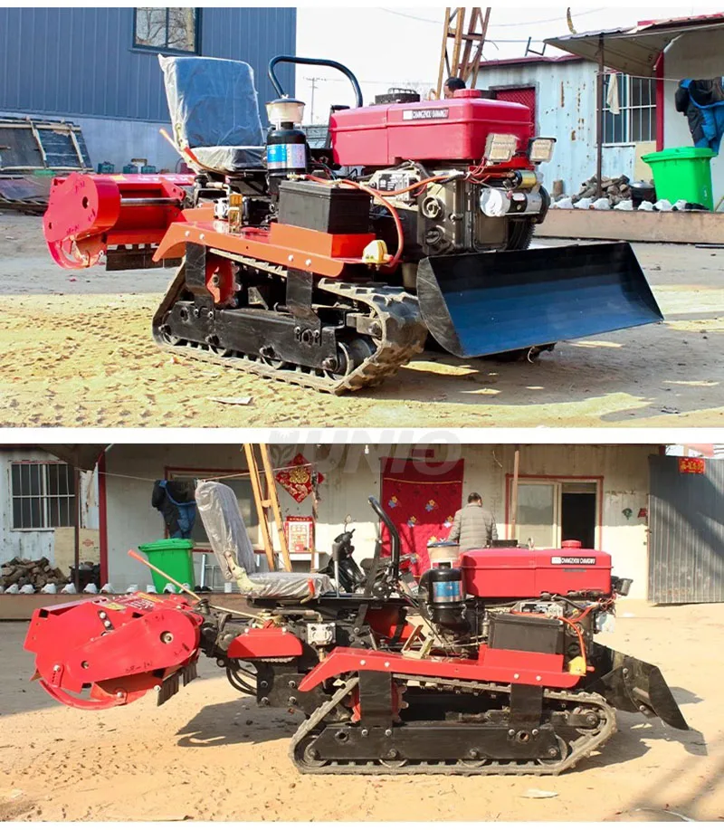 40HP Diesel 4WD Mini Tiller, Powerful Deep Plowing for Professional Farming