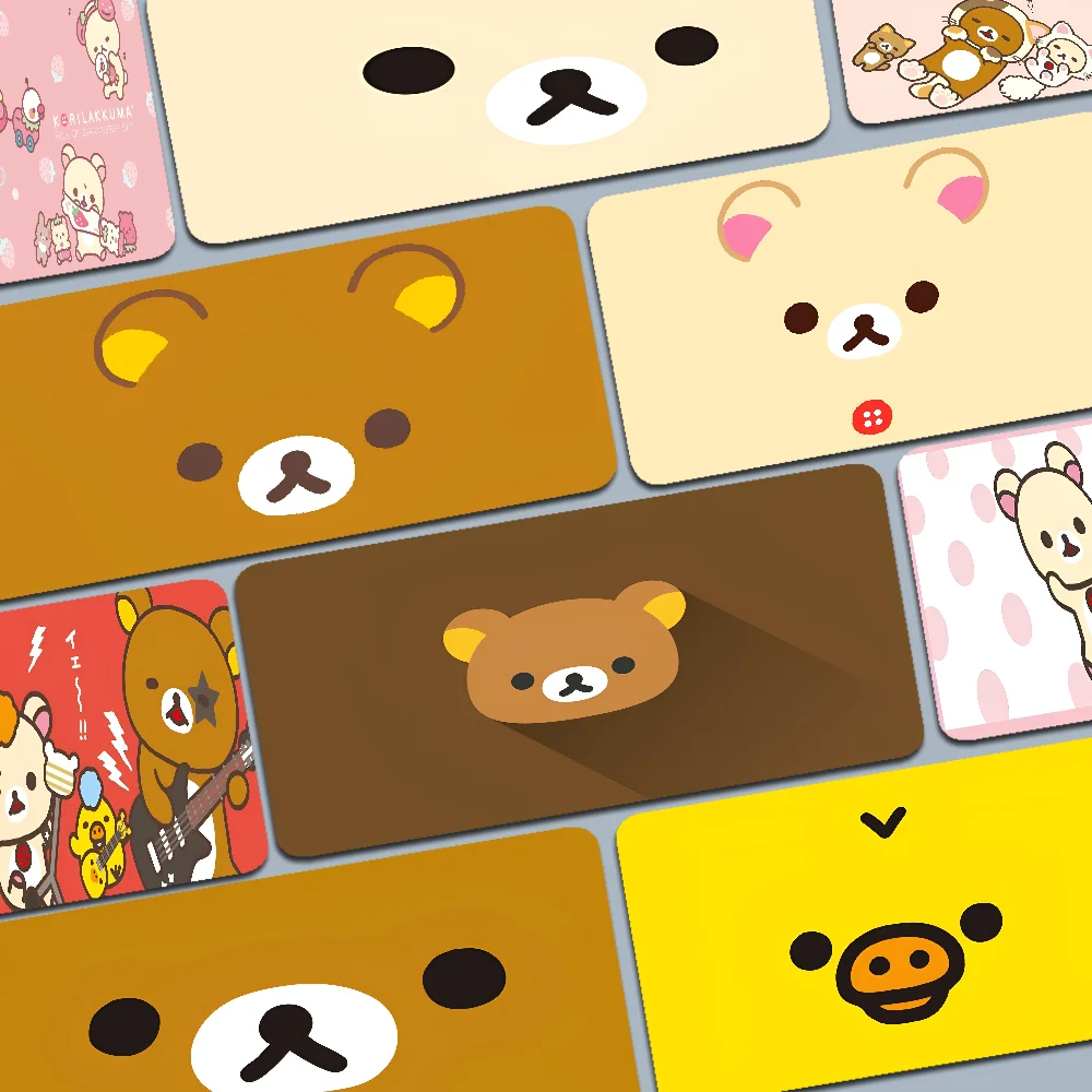 Kawaii Rilakkuma Bär Anime Custom Skin Verdicktes Mauspad Übergroße Gaming-Tastatur Notebook Tischmatte