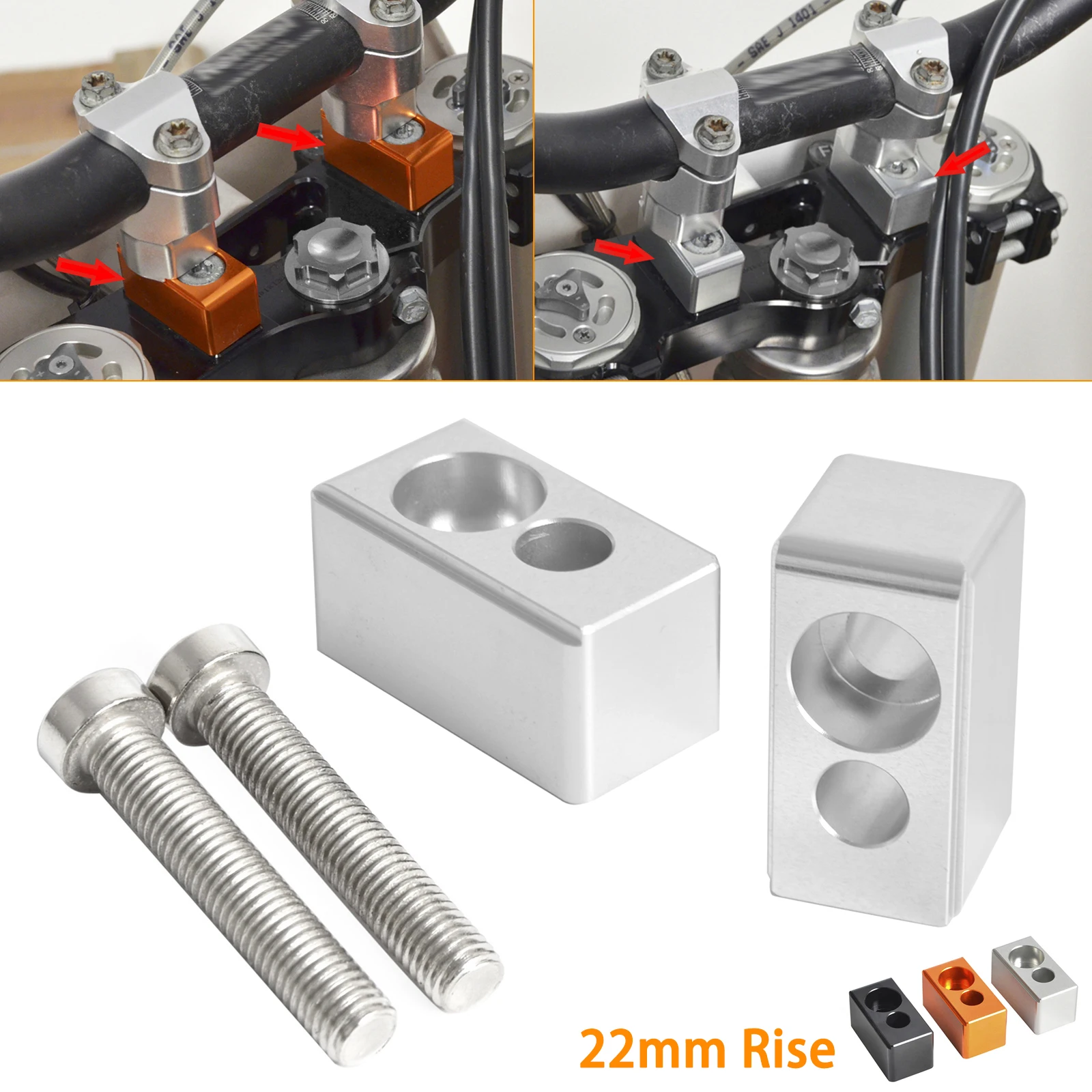 Elevadores de manillar de moto de cross de 22mm para KTM 150 200 250 300 350 450 525 530 690 SX SXF XC EXC XCF XCW SMC Freeride Enduro