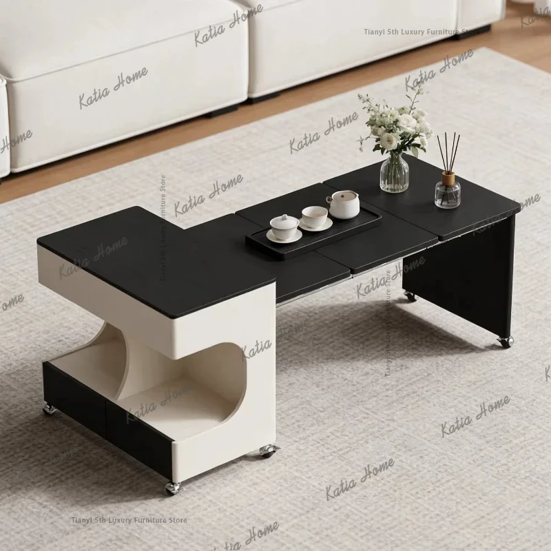 ld Modern minimalist coffee table Nordic high-end living room central coffee table telescopic design home  mueble