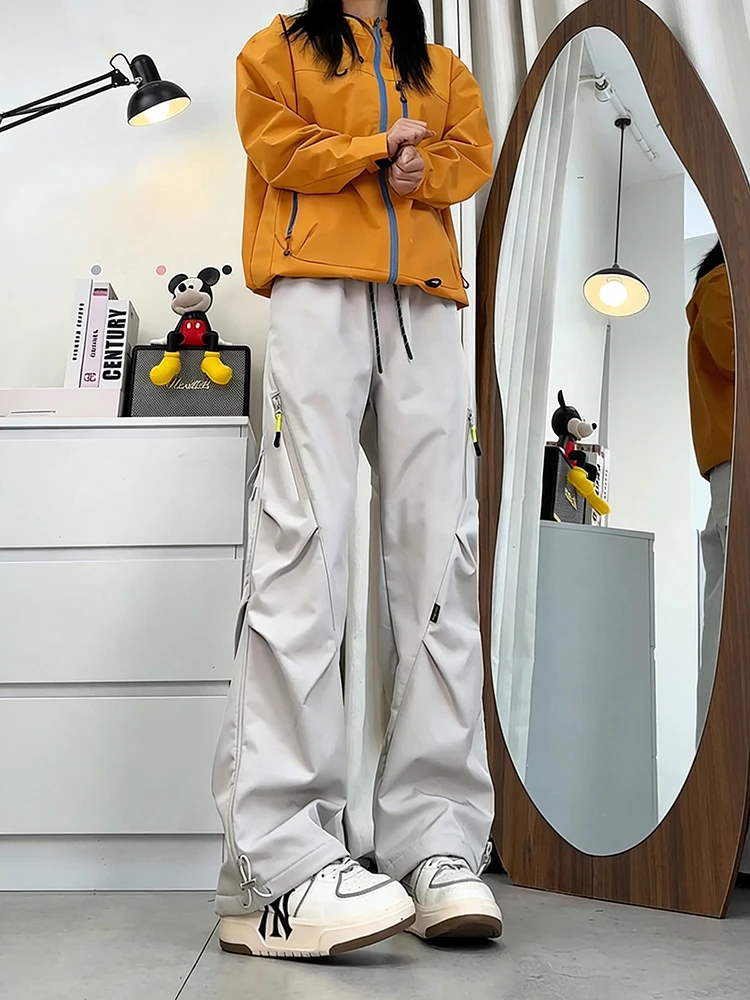 

Мужские и женские водонепроницаемые брюки-карго с флисовой подкладкой для походов и катания на лыжах, прямые повседневные брюки