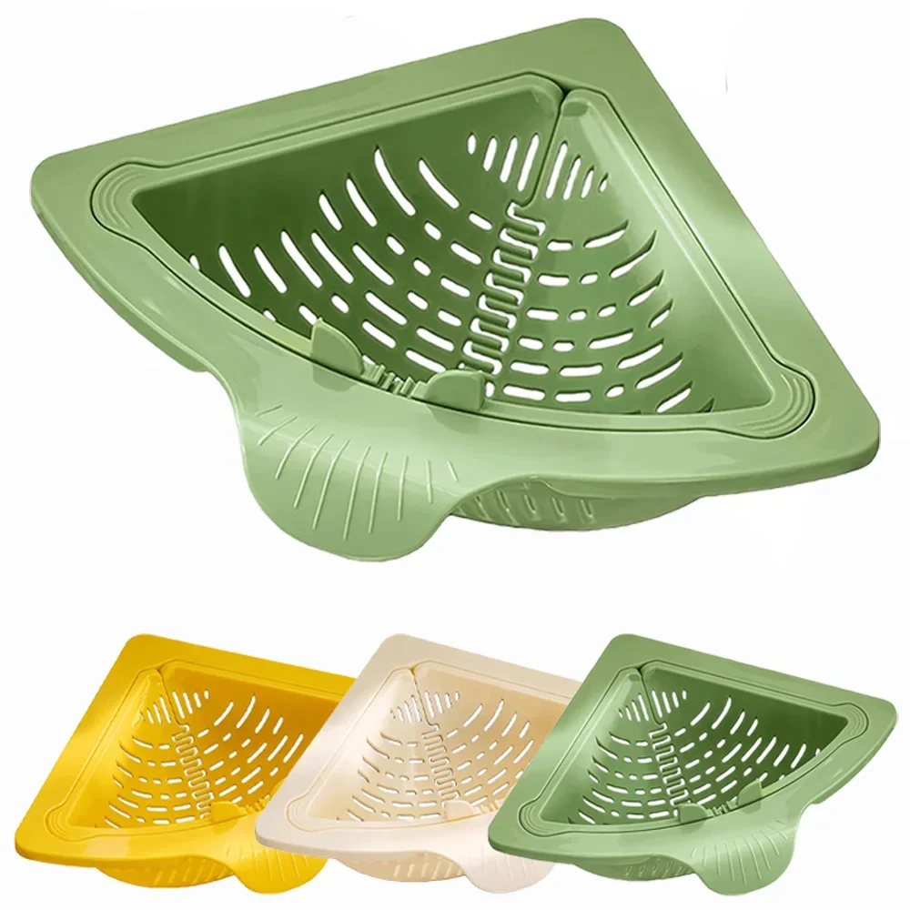 

Magnetic Sink Drain Basket Triangle Vegetable and Fruit Drainage Basket Food Waste Filter Collector Kitchen Storage Organizer