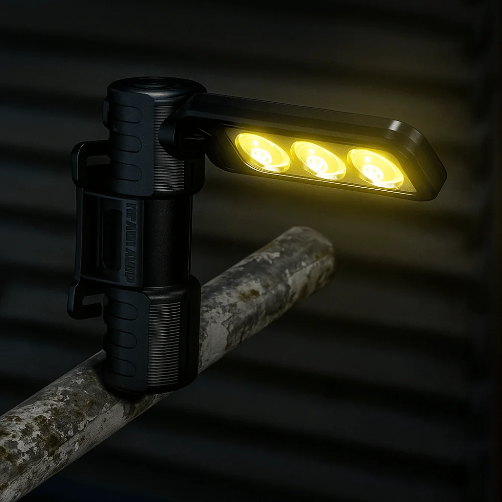 

6-Modes Dimming Handheld Worklight USB Rechargeable 180-Degree Rotation Portable Gym Lamp Waterproof Design Foldable Portable