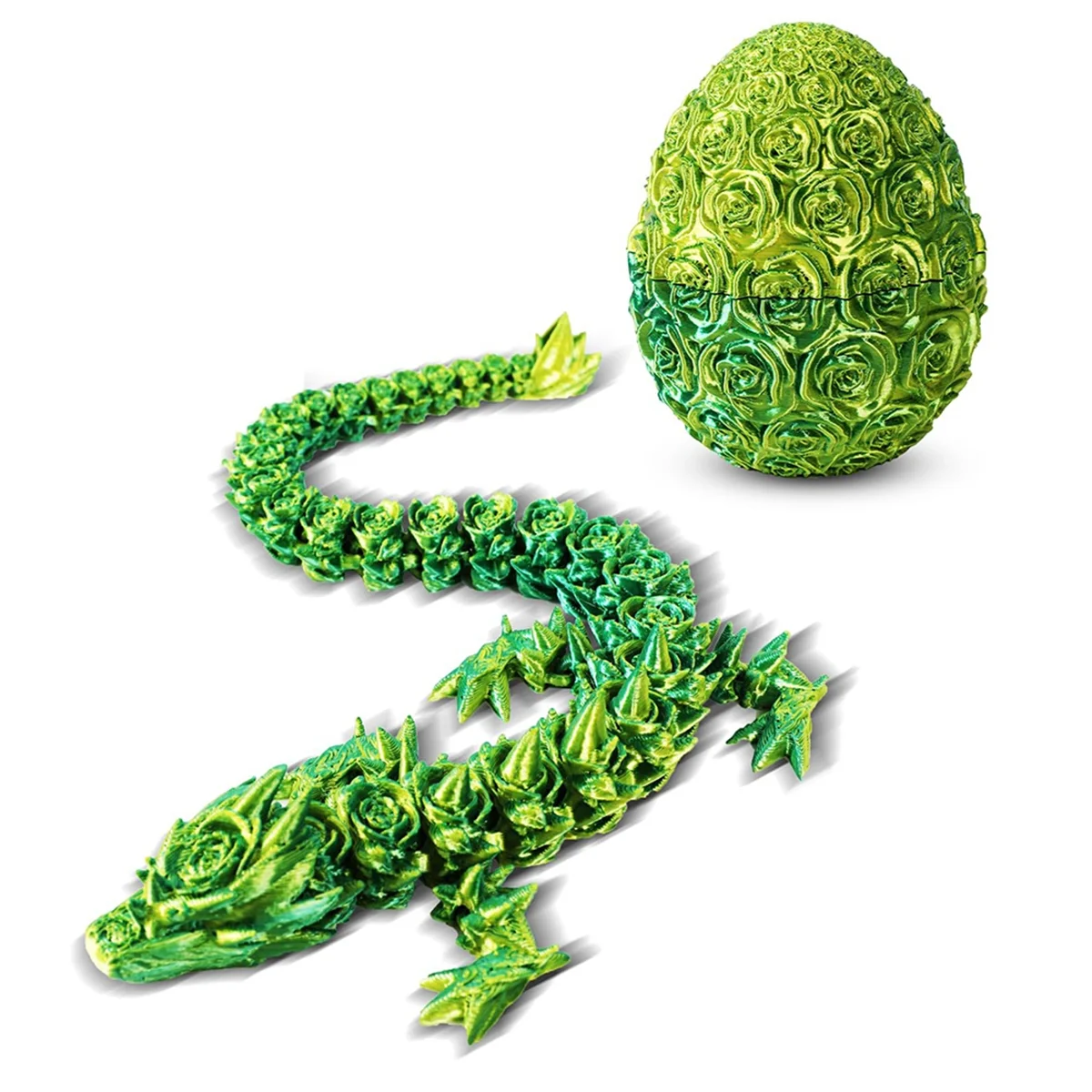 3D Printed Dragon Egg Dragon Egg Toy Fully Articulated Dragon Crystal Dragon Toy Home Office Decoration Easter Egg,F