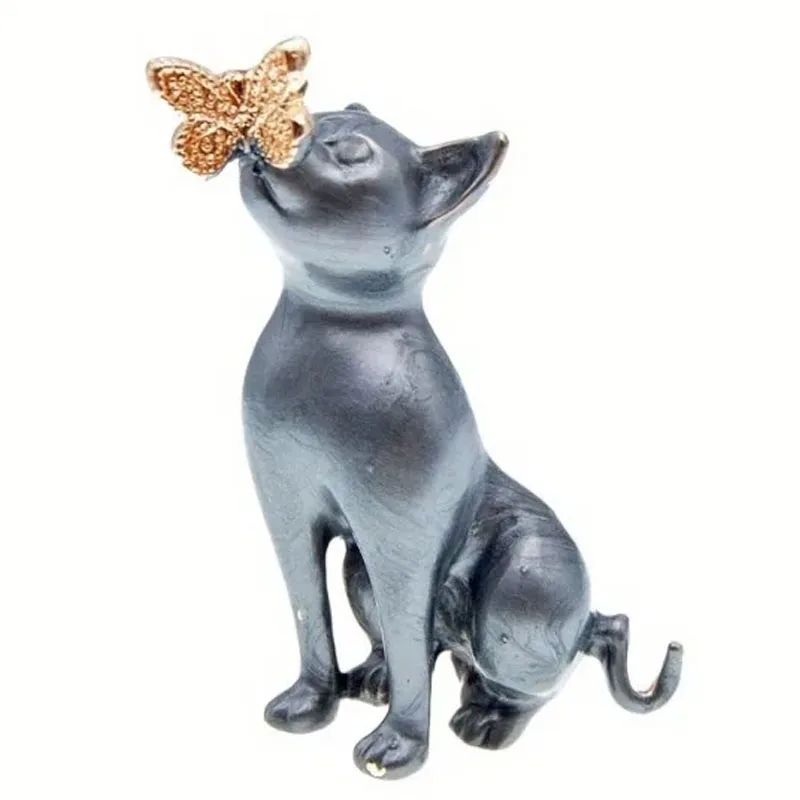 Emaille-Katzen-Schmetterlingsbrosche für Damenmode, Tierbrosche, Hochzeitsbrosche, Schmuck