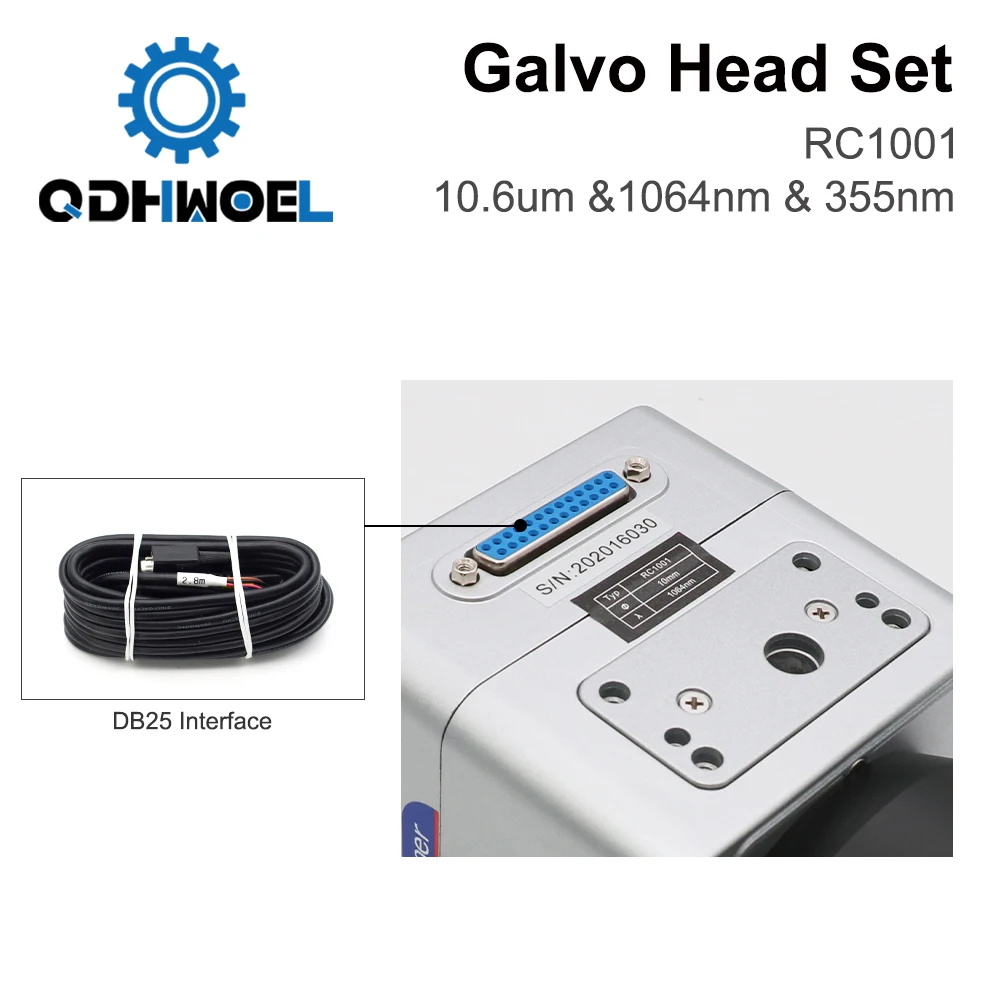 SINO-GALVO RC1001 Laser Marking Galvanometer Scanner High-Speed ​​Scanning mirror For Fiber/Co2/UV Marking/Engraving