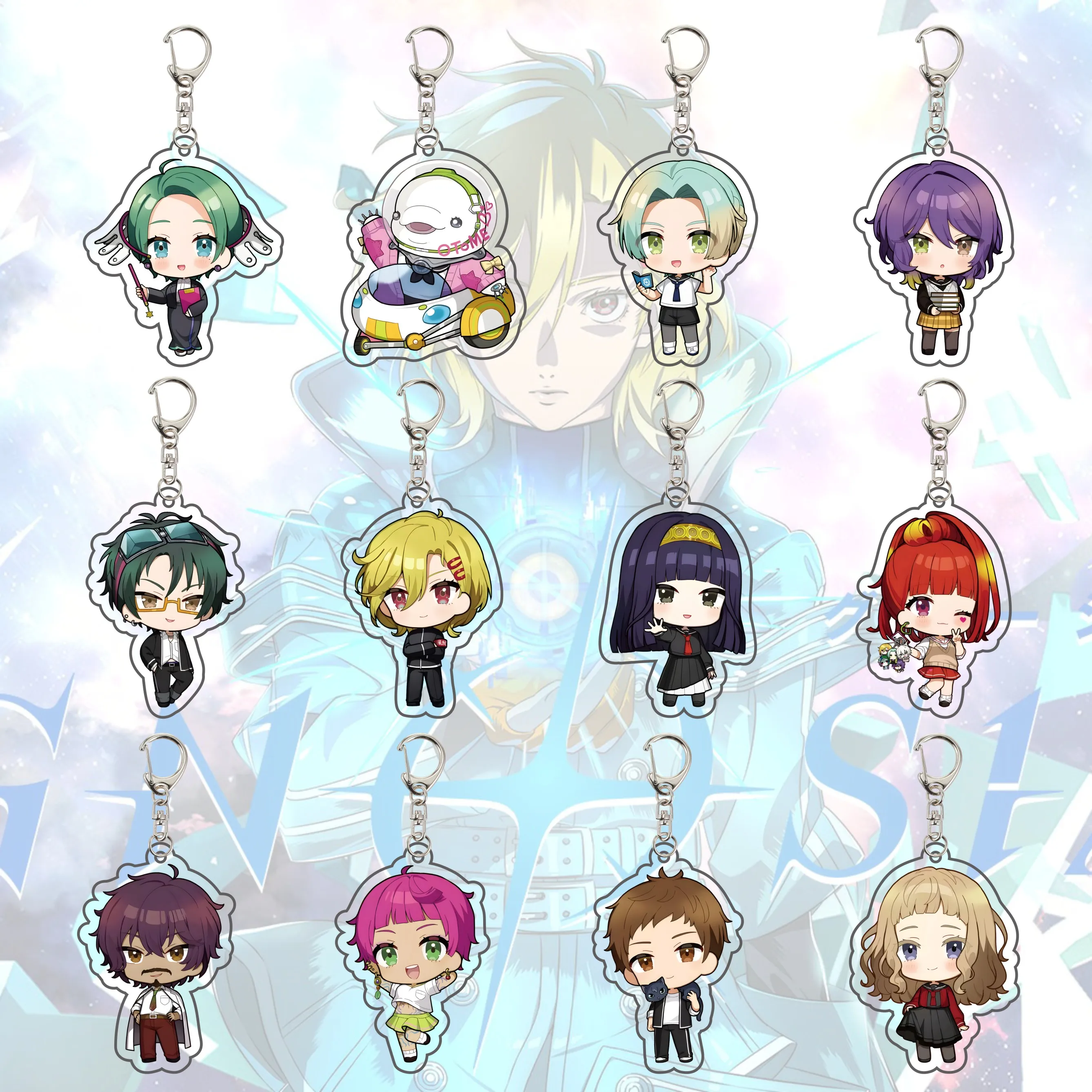 6 سنتيمتر Gnosia لطيف نمط سلسلة مفاتيح مصنوعة من الأكريليك Yuriko جينا Setsu ريمنان مفتاح سلسلة كيرينغ قلادة سلاسل ل اكسسوارات حقيبة المشجعين الهدايا #1
