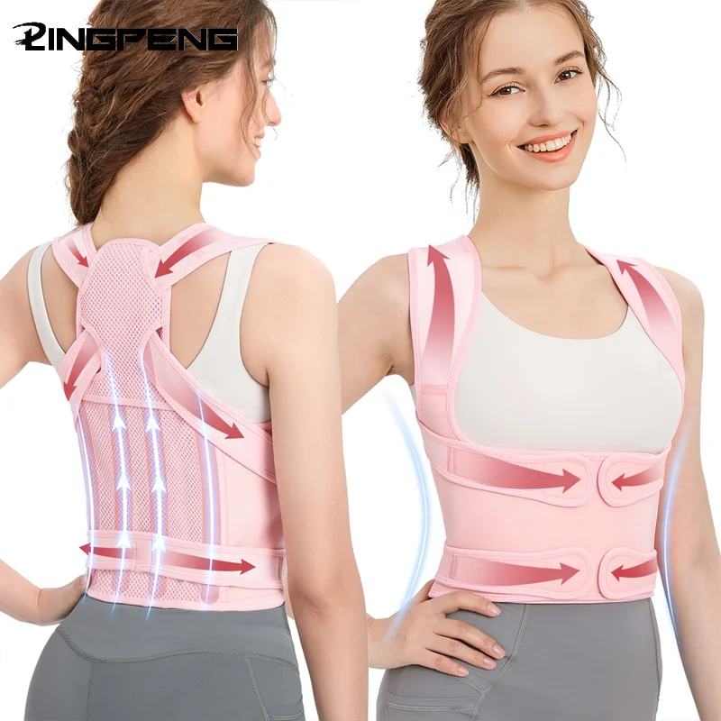 1Pcs Back Brace Posture Corrector for Men and Women, Full Back Support for Upper Lower Neck Shoulder Spine Pain - Scoliosis