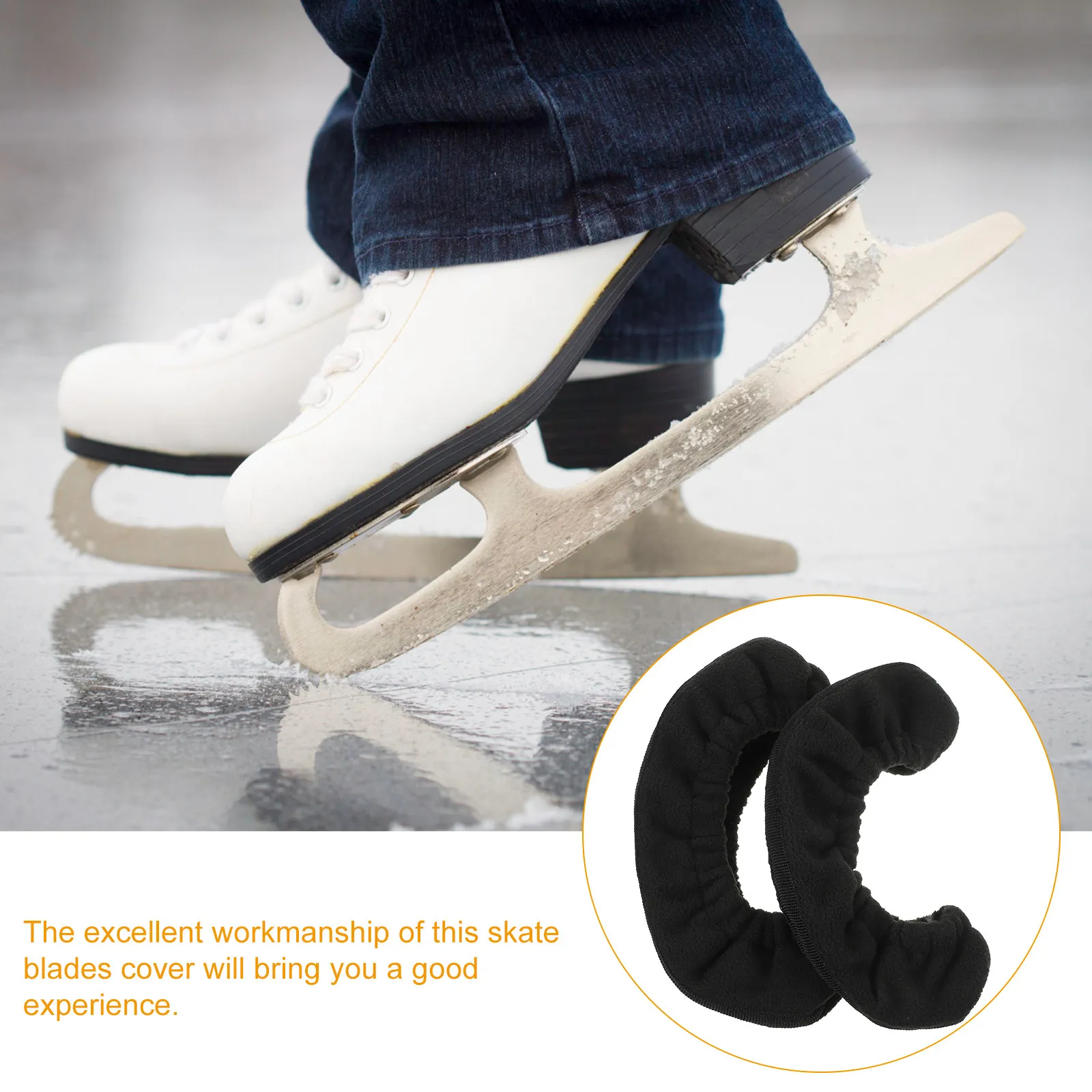 

1 пара защитных чехлов для лезвий фигурных коньков, износостойкие, влагопоглощающие, портативные защитные накладки для лезвий коньков